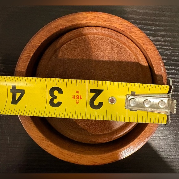 Wooden Danish  8 Coaster Set with Holder Neutral Tableware - Picture 6 of 7